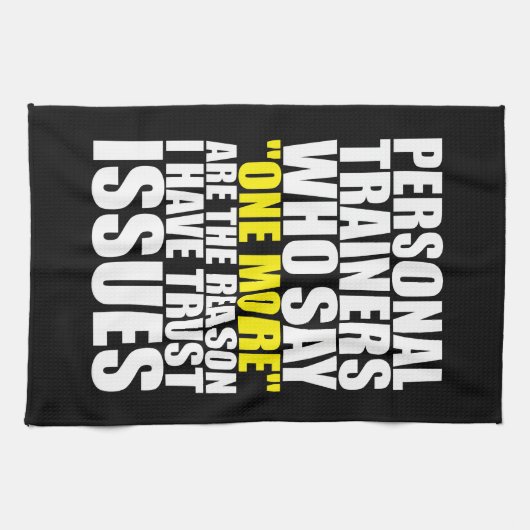 Persönliche Trainer und Vertrauens-Fragen - Geschirrtuch (Horizontal)