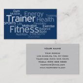 Persönliche Trainer-Visitenkarte Visitenkarte (Vorne/Hinten)