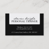 Persönliche Trainer-Visitenkarte Visitenkarte (Rückseite)