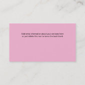 Persönliche Trainer-Visitenkarte Visitenkarte (Rückseite)