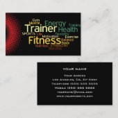 Persönliche Trainer-Visitenkarte Visitenkarte (Vorne/Hinten)