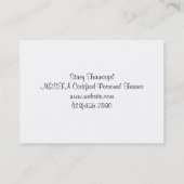 Persönliche Trainer-Visitenkarte Visitenkarte (Rückseite)