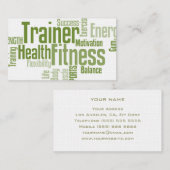 Persönliche Trainer-Visitenkarte Visitenkarte (Vorne/Hinten)