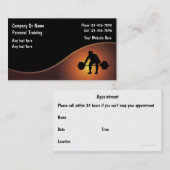Persönliche Trainer-Visitenkarten Terminkarte (Vorne/Hinten)