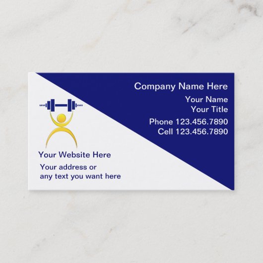 Persönliche Trainer-Visitenkarten Visitenkarte (Vorderseite)