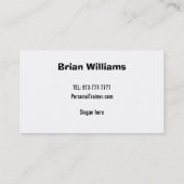 Persönliche Trainer-Visitenkarten Visitenkarte (Rückseite)