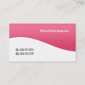 Persönliche Trainer-Visitenkarten Visitenkarte (Rückseite)