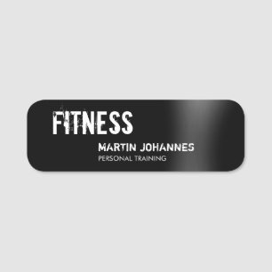 Persönliche Trainermarke für moderne Fitness Namensschild