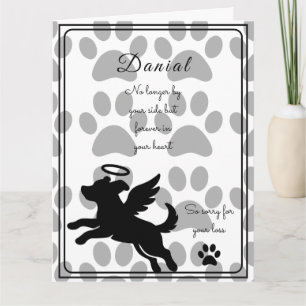 Persönliche Trauerkarte für Hunde Karte
