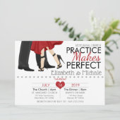 Persönliche Übung macht perfekte Probe zum Abendes Einladung (Stehend Vorderseite)