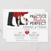 Persönliche Übung macht perfekte Probe zum Abendes Einladung (Vorne/Hinten)