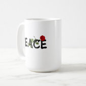 Persönliche Umarmung des Friedenssymbols - Perfekt Kaffeetasse (Vorderseite Links)