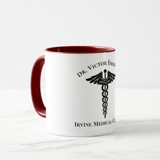 Persönliche Umarmung eines medizinischen Caduceus- Tasse (Vorderseite Links)