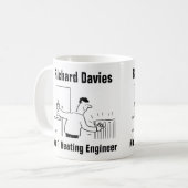 Persönliche Umarmung von Heizung und Klemmen Kaffeetasse (Vorderseite Links)