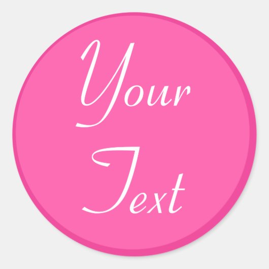 Persönliche Umschlag Aufkleber mit Text und Rosa (Vorderseite)