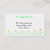 Persönliche Vernetzungs-Karte Visitenkarte (Rückseite)