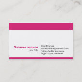 Persönliche Vernetzungs-Visitenkarten im Rosa Visitenkarte (Rückseite)