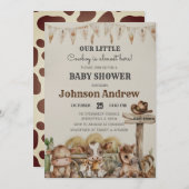 Persönliche Vintage kleine Cowboy-Babydusche Einladung (Vorne/Hinten)