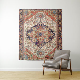 PERSÖNLICHE VINTAGE ORIENTALE-DESIGN WANDTEPPICH