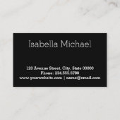 Persönliche Visitenkarte (Rückseite)