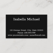 Persönliche Visitenkarte (Rückseite)