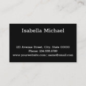 Persönliche Visitenkarte (Rückseite)