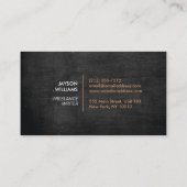 Persönliche Visitenkarte für den Vintagen Kupferkr (Rückseite)