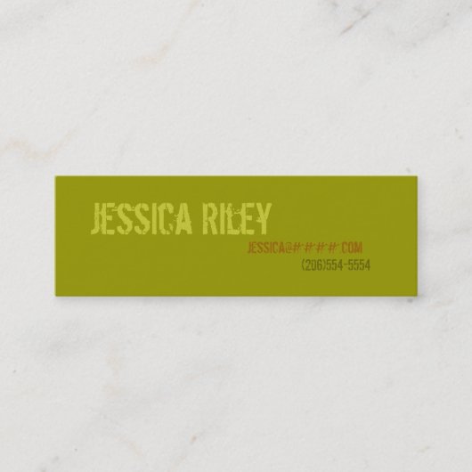 Persönliche Visitenkarten - Lager Mini Visitenkarte (Vorderseite)