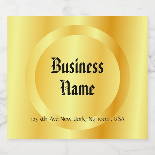 Persönliche Vorlage für elegante Imitate - Gold Ha Bierflaschenetikett (Einzelnes Label)