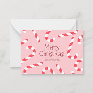 Persönliche Weihnachten Candy Cane Feiertage Frohe Mitteilungskarte