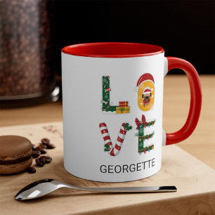 Persönliche Weihnachts-Liebe Süße Hündchen Tasse