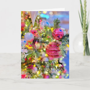 Persönliche Weihnachtsbaum-Weihnachtsgrüße Feiertagskarte
