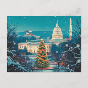 Persönliche Weihnachtsfeiertage in Washington DC Feiertagspostkarte