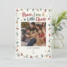 Persönliche Weihnachtsgrüße Frieden Liebe & Chaos