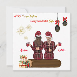 Persönliche Weihnachtskarte beste Freundin Xmas Einladung