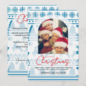 Persönliche Weihnachtskarte mit Foto Einladung (Vorne/Hinten)