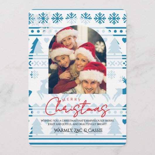 Persönliche Weihnachtskarte mit Foto Einladung (Vorderseite)