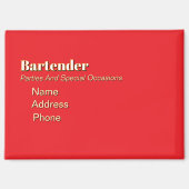 Persönliche Werbung für Barkeeper Magnet (Vorderseite)