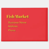 Persönliche Werbung für den Fischmarkt fördern Magnet (Vorderseite)