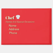 Persönliche Werbung für Koch Magnet (Vorderseite)