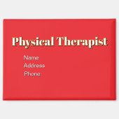 Persönliche Werbung für Physikaltherapeuten Magnet (Vorderseite)