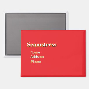 Persönliche Werbung für Seamstress Magnet