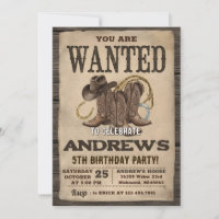 Persönliche Western-Cowboy-Hut- und Lasso-Geburtst