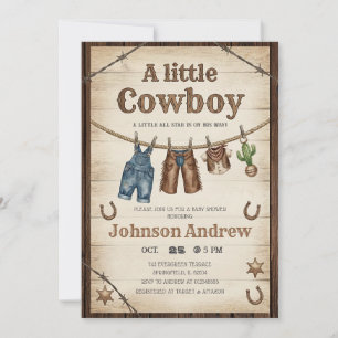 Persönliche Wild-West-Baby-Shower  Einladung