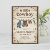 Persönliche Wild-West-Baby-Shower  Einladung (Stehend Vorderseite)