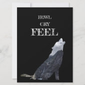 Persönliche Wolf-Howling-Karte Karte (Vorderseite)