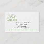 Persönliche Ziel-geistige Beratung des Visitenkarte (Rückseite)