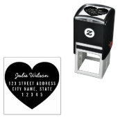 Persönliche Zuhause-Adresse des modernen Herzens Permastempel (Beispiel)