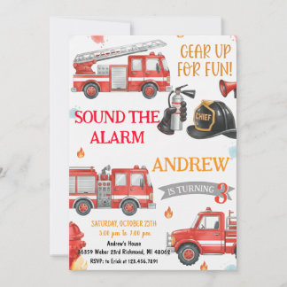 Persönlicher Alarm-Geburtstag Sound The Alarm Einladung