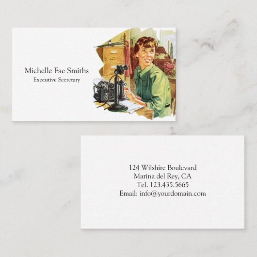 Persönlicher Assistent für Virtual Assistant Visitenkarte (Vorne/Hinten)